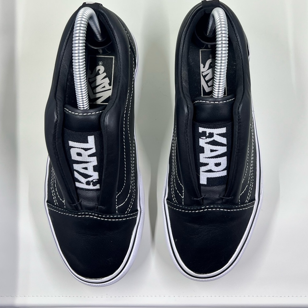 VANS Karl Lagerfeld x Old Skool Laceless Platform Black sneakers in size 6.5 - Picture 4 of 8